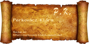 Perkovácz Klára névjegykártya